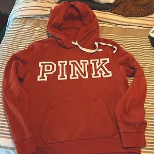 Burnt orange Pink hoodie sweatshirt